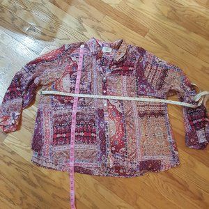 Ava James 3x Woman's Print Blouse.